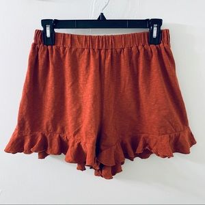 American Eagle High Waist Knit Ruffle Shorts